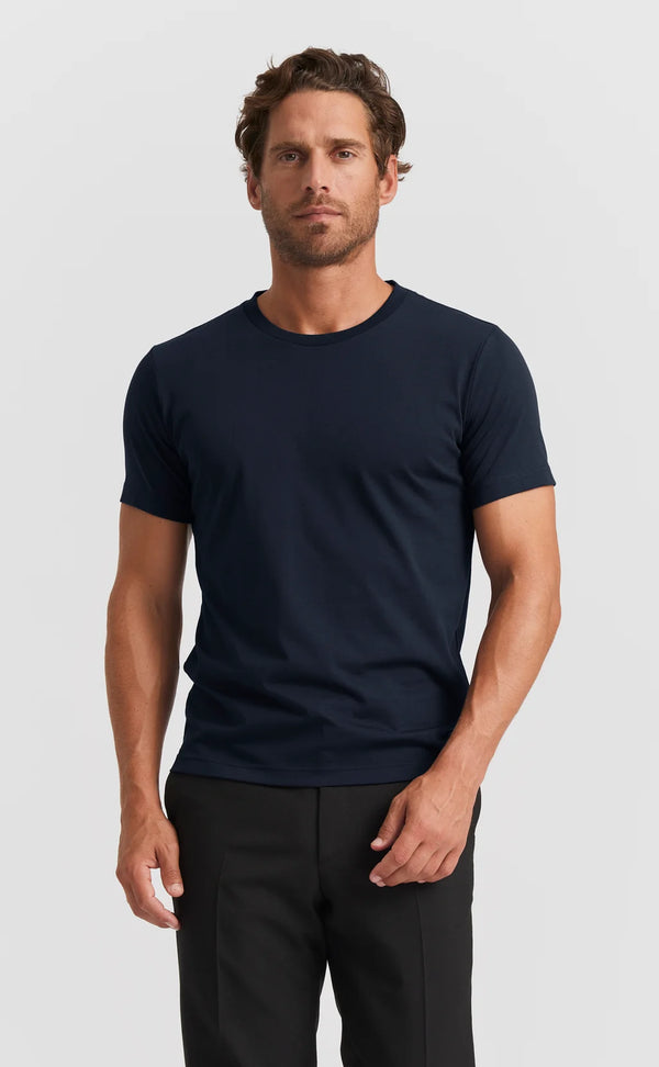 Deep Blue O-neck Cotton T-shirt (Son of a Tailor)