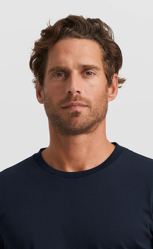 Deep Blue O-neck Cotton T-shirt (Son of a Tailor)