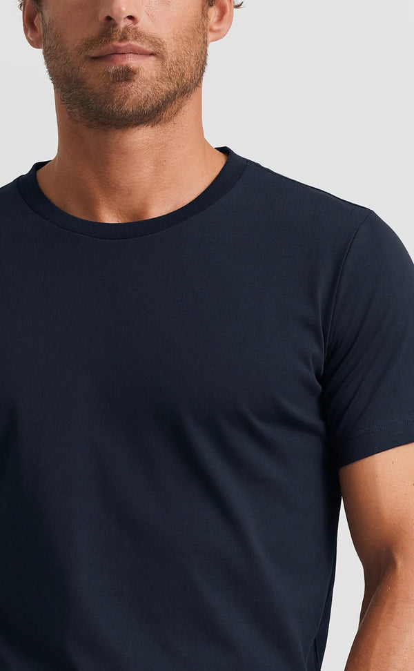Deep Blue O-neck Cotton T-shirt (Son of a Tailor)