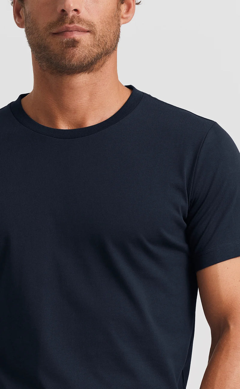 Deep Blue O-neck Cotton T-shirt (Son of a Tailor)