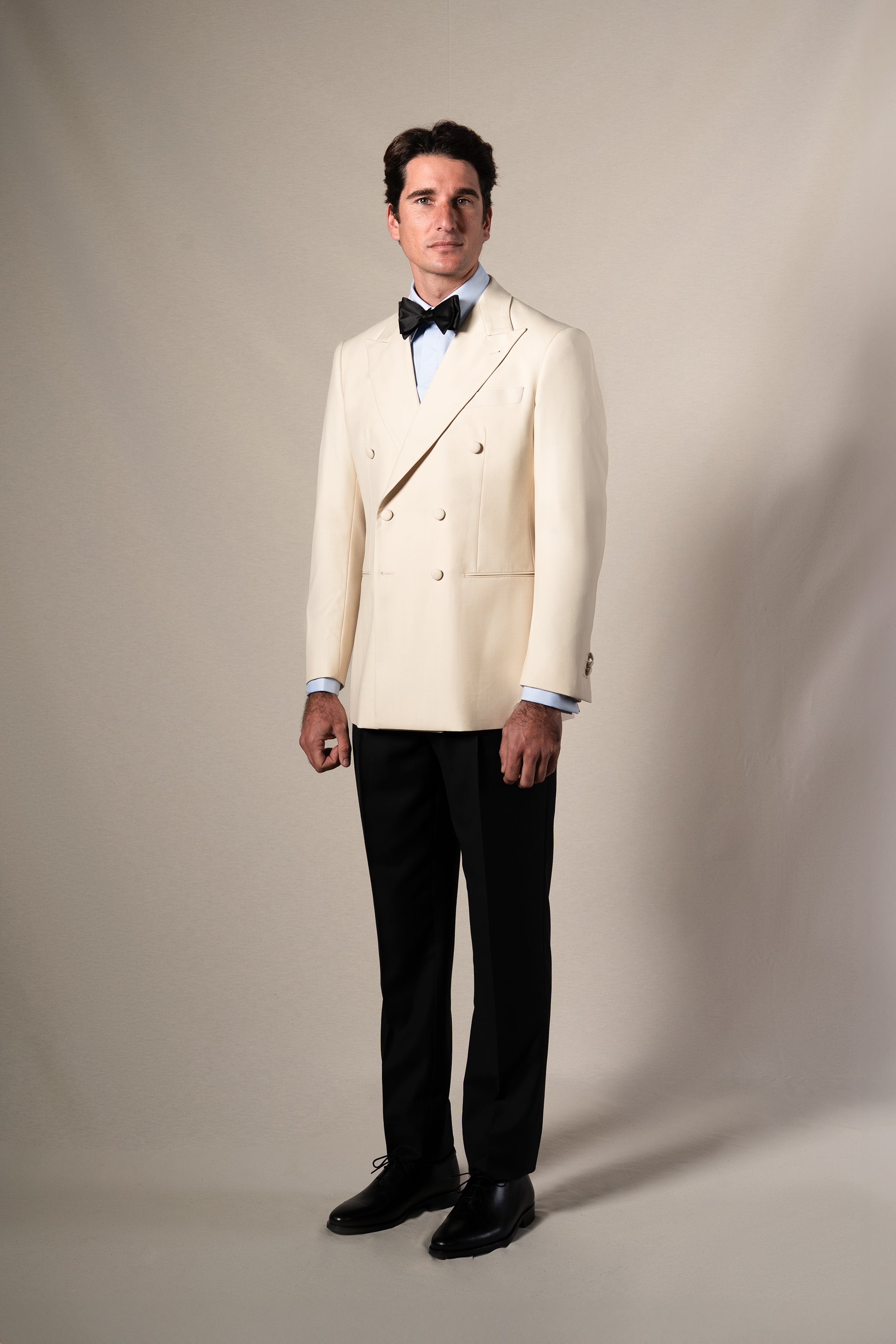 Off White Herringbone Tuxedo