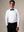 White Pleated Front Tuxedo Shirt