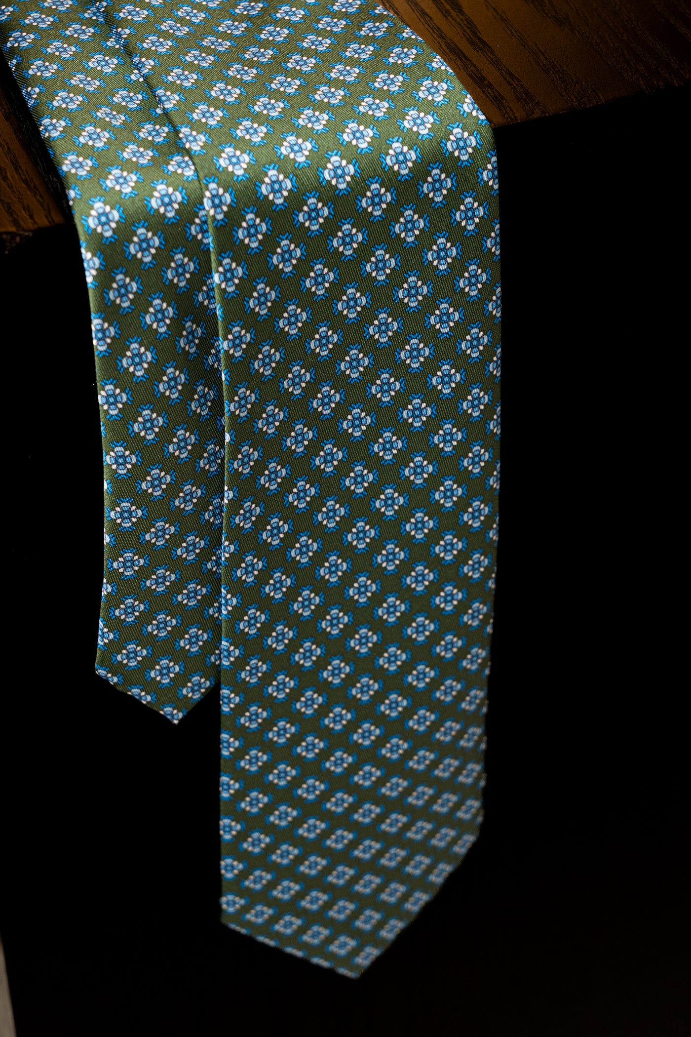 Corbata Flores Motivo Green de seda - BUND