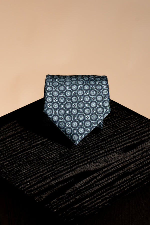 Corbata Geométrica Vintage Navy