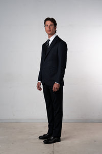 Herringbone Dark Navy Suit - Traje a medida BUND