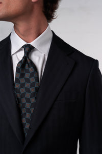 Herringbone Dark Navy Suit - Traje a medida BUND