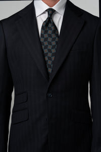 Herringbone Dark Navy Suit - Traje a medida BUND