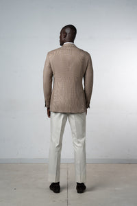 Houndstooth Light Brown Blazer - Blazer a medida BUND