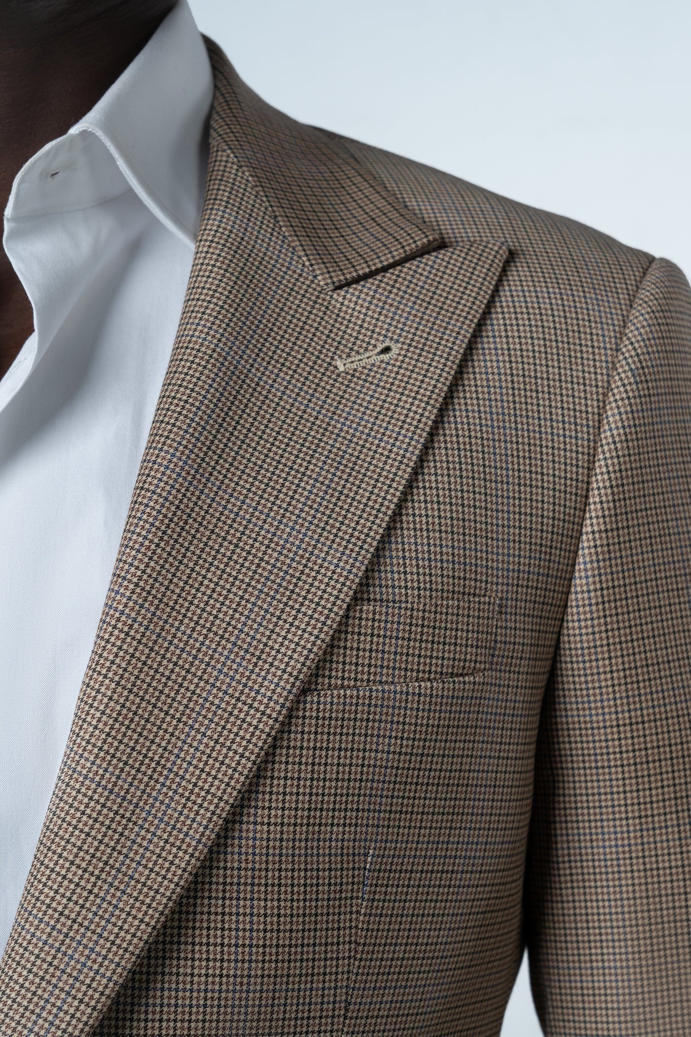 Houndstooth Light Brown Blazer - Blazer a medida BUND
