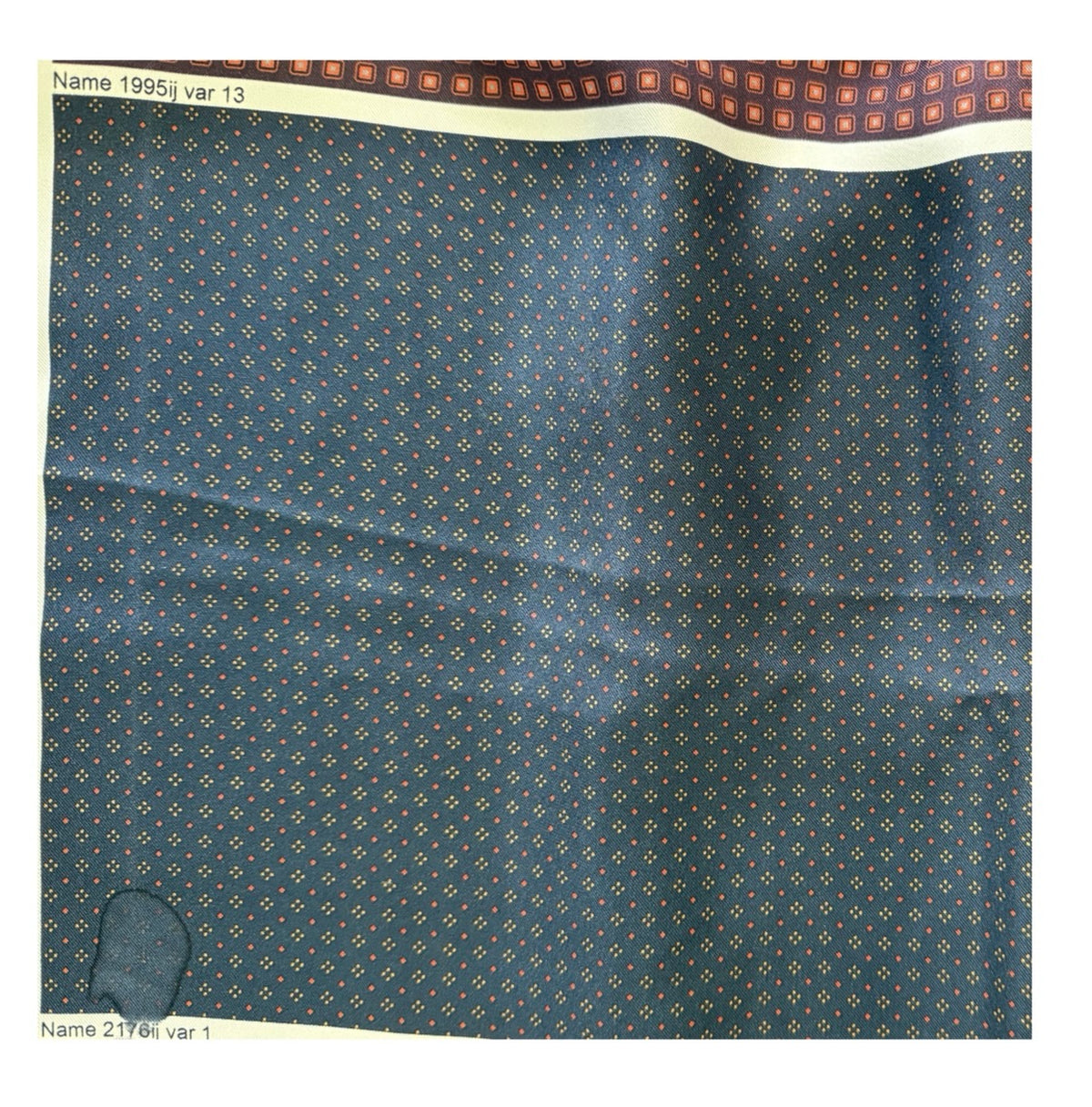 Mid Flowers 3 fold-tie - Navy Blue