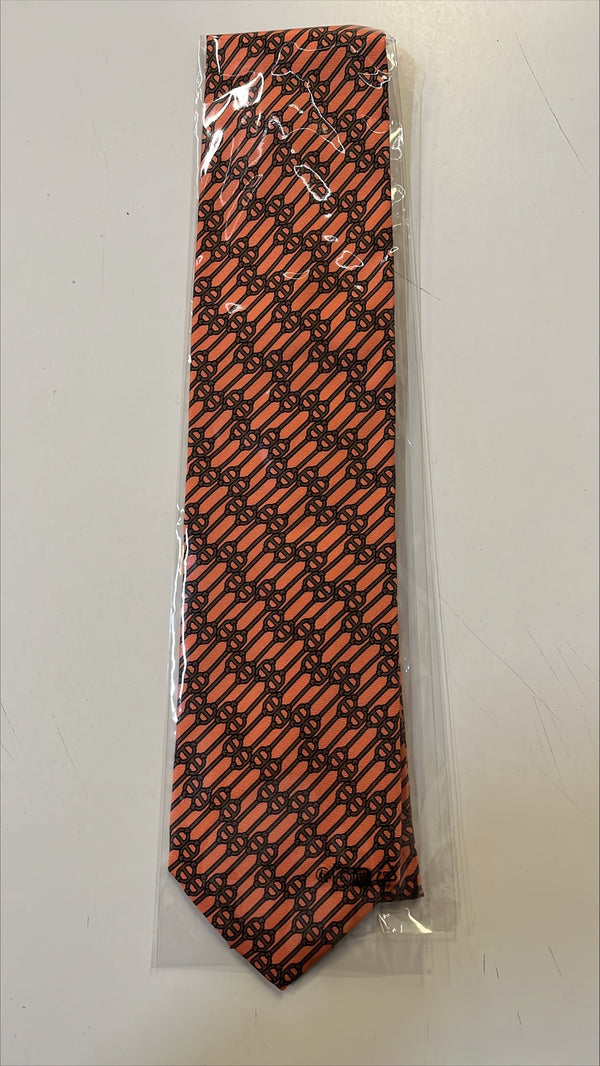 Corbata Cadenas Naranja de seda - BUND