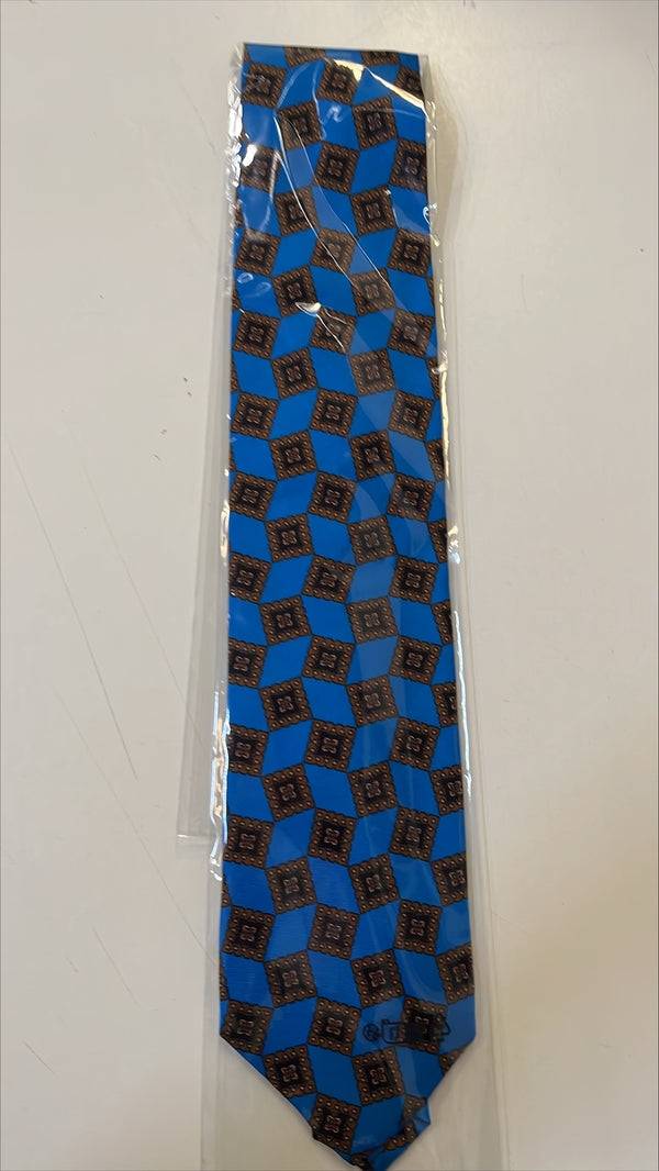 Corbata Geométrica Azul de seda - BUND