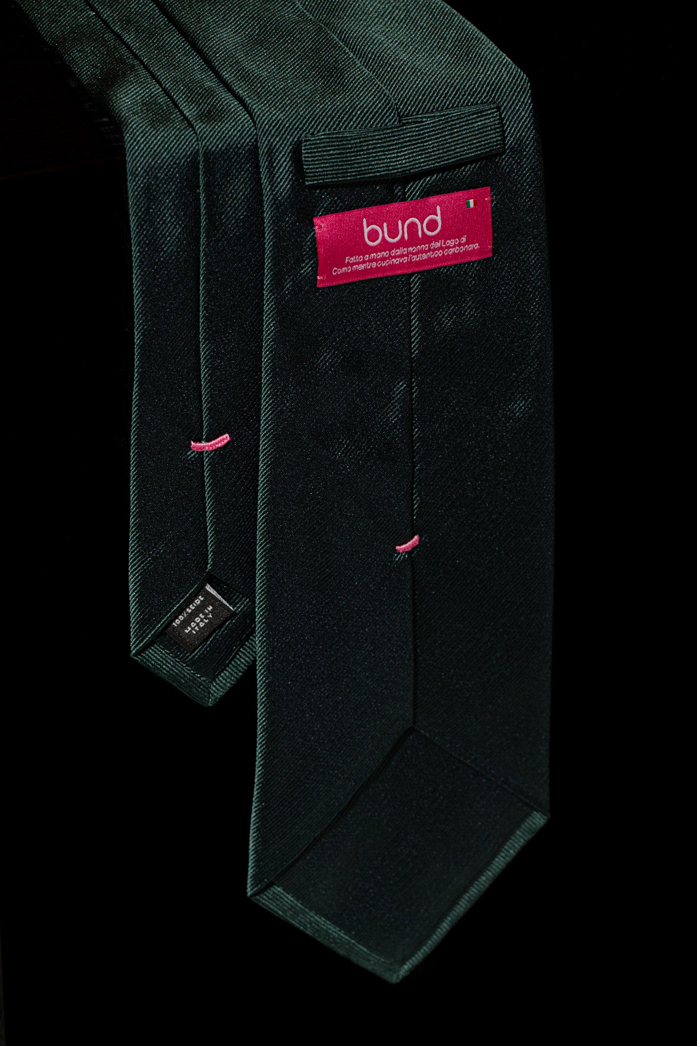 Corbata Lisa Verde de seda - BUND