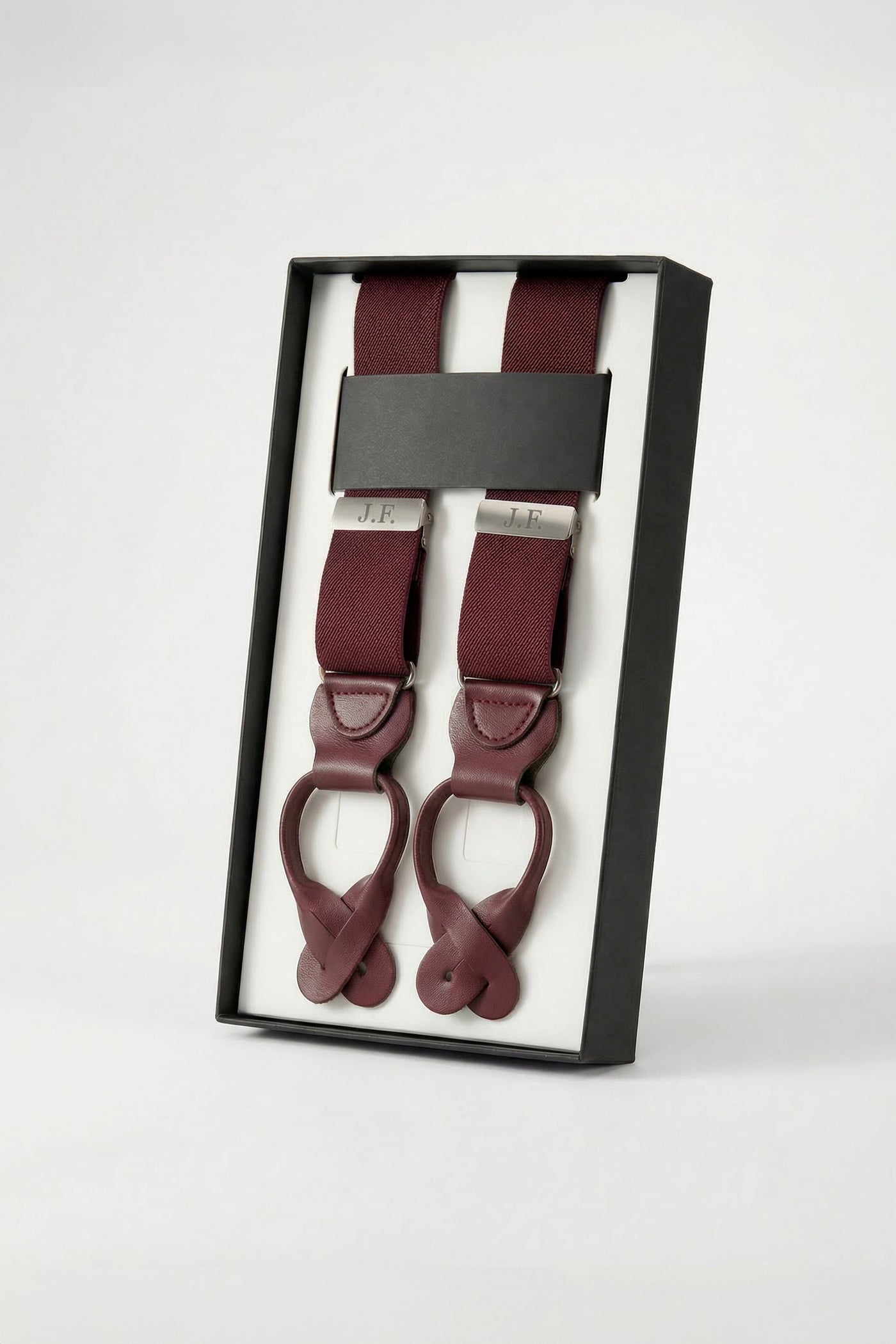 Tirantes Lisos Granate con cuero - BUND