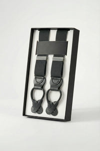 Tirantes Lisos Gris con cuero - BUND