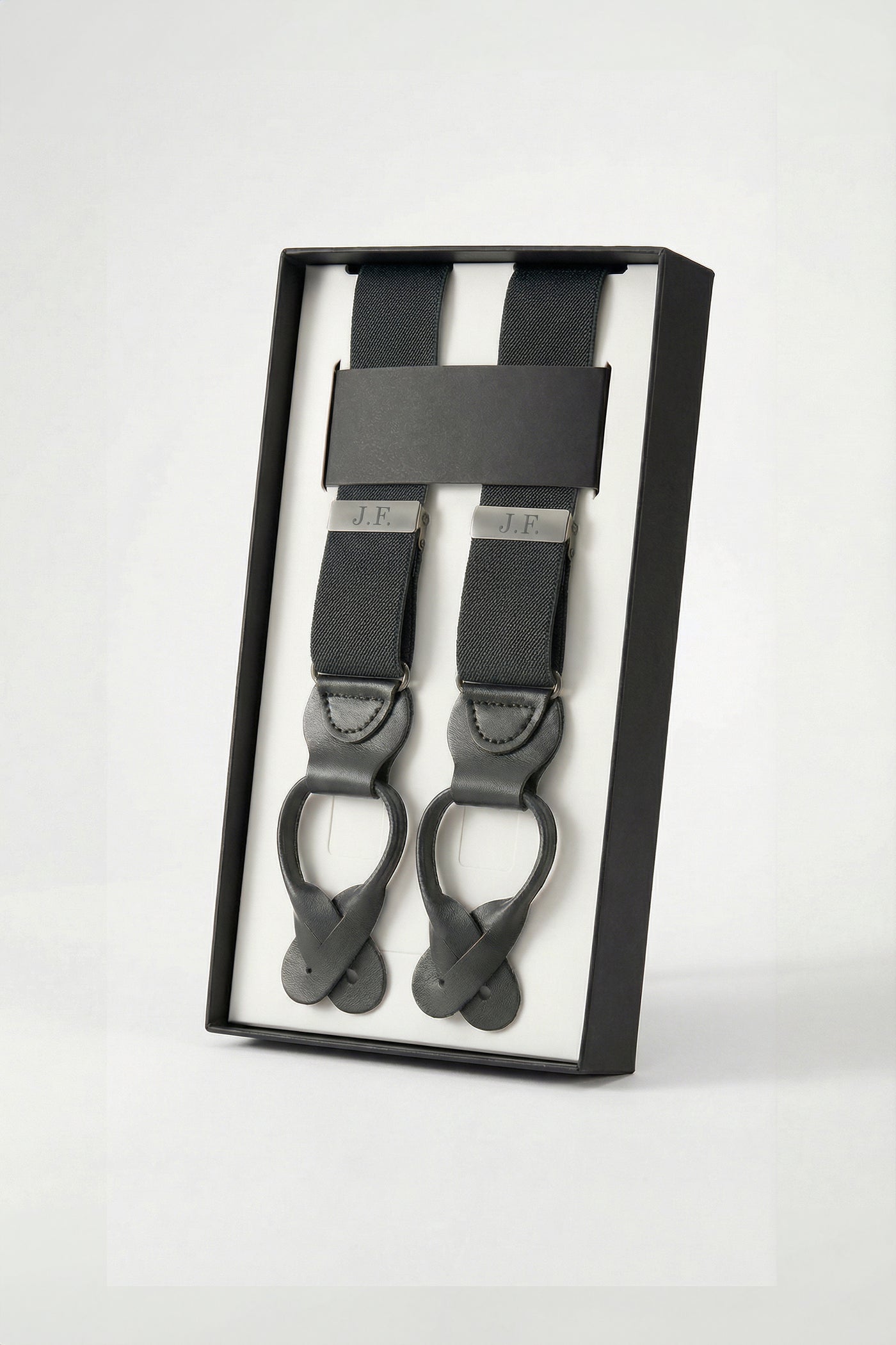 Tirantes Lisos Gris con cuero - BUND