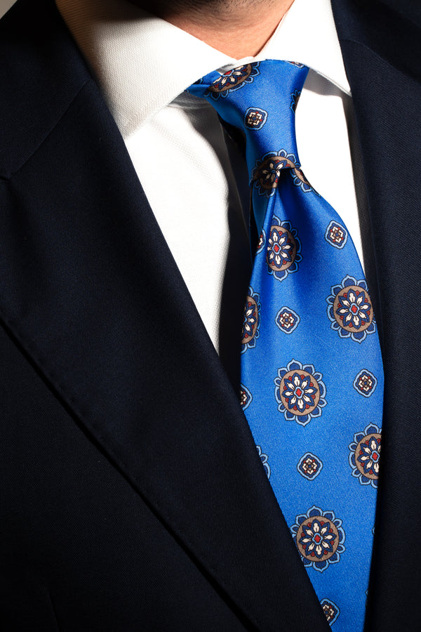Corbata Maxiflores Azulón