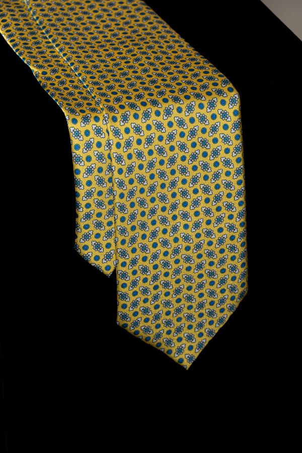 Corbata Microflores Amarillo