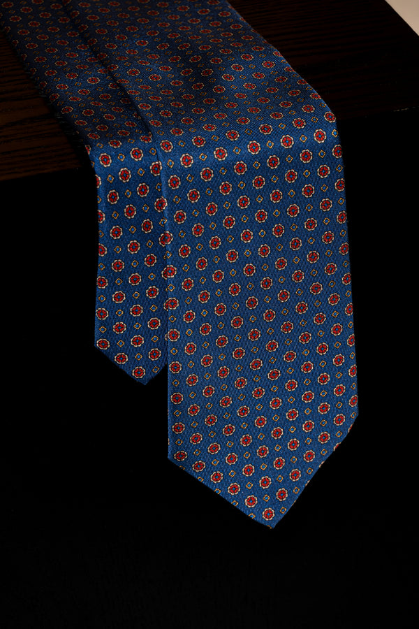 Corbata Microflores Navy