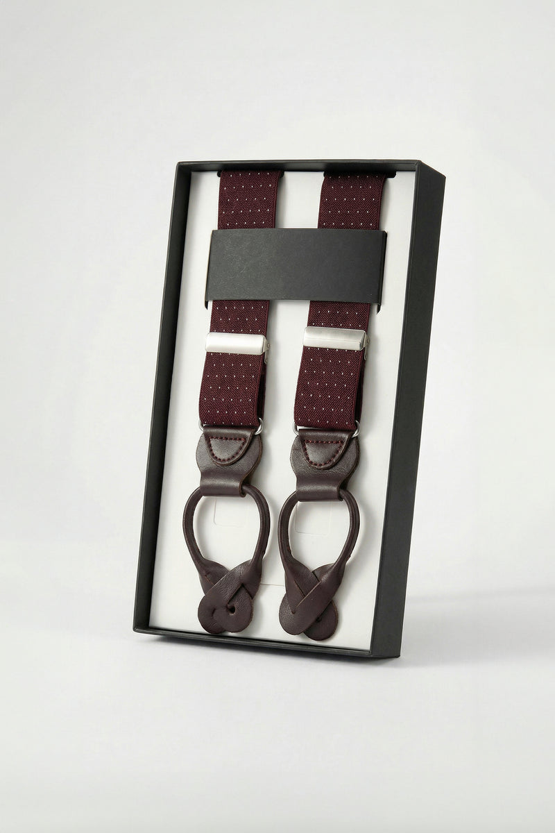 Garnet Microdot Suspenders
