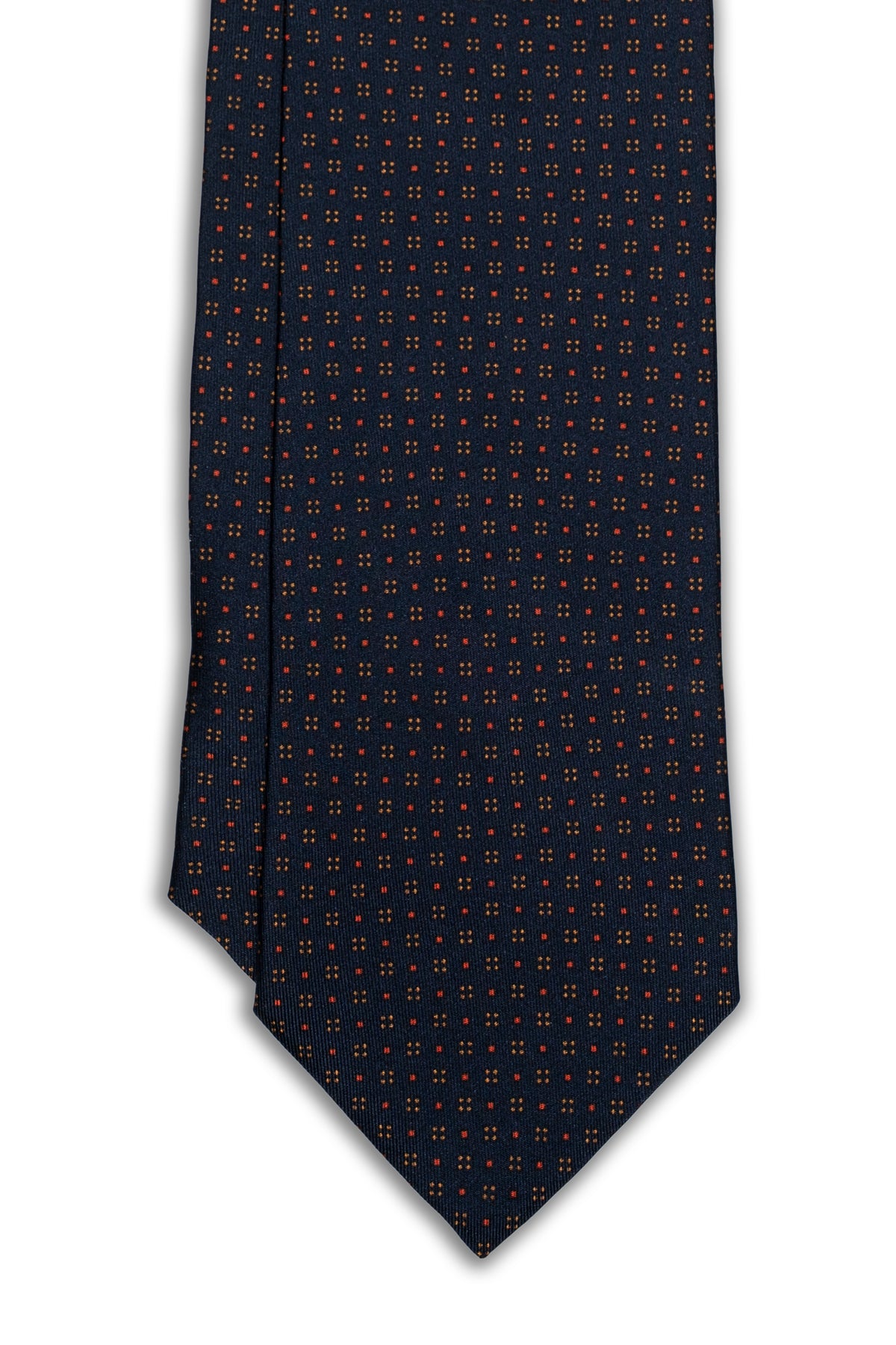Mid Flowers 3-Fold Tie - Navy