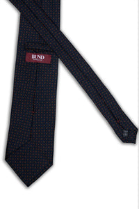 Mid Flowers 3-Fold Tie - Navy