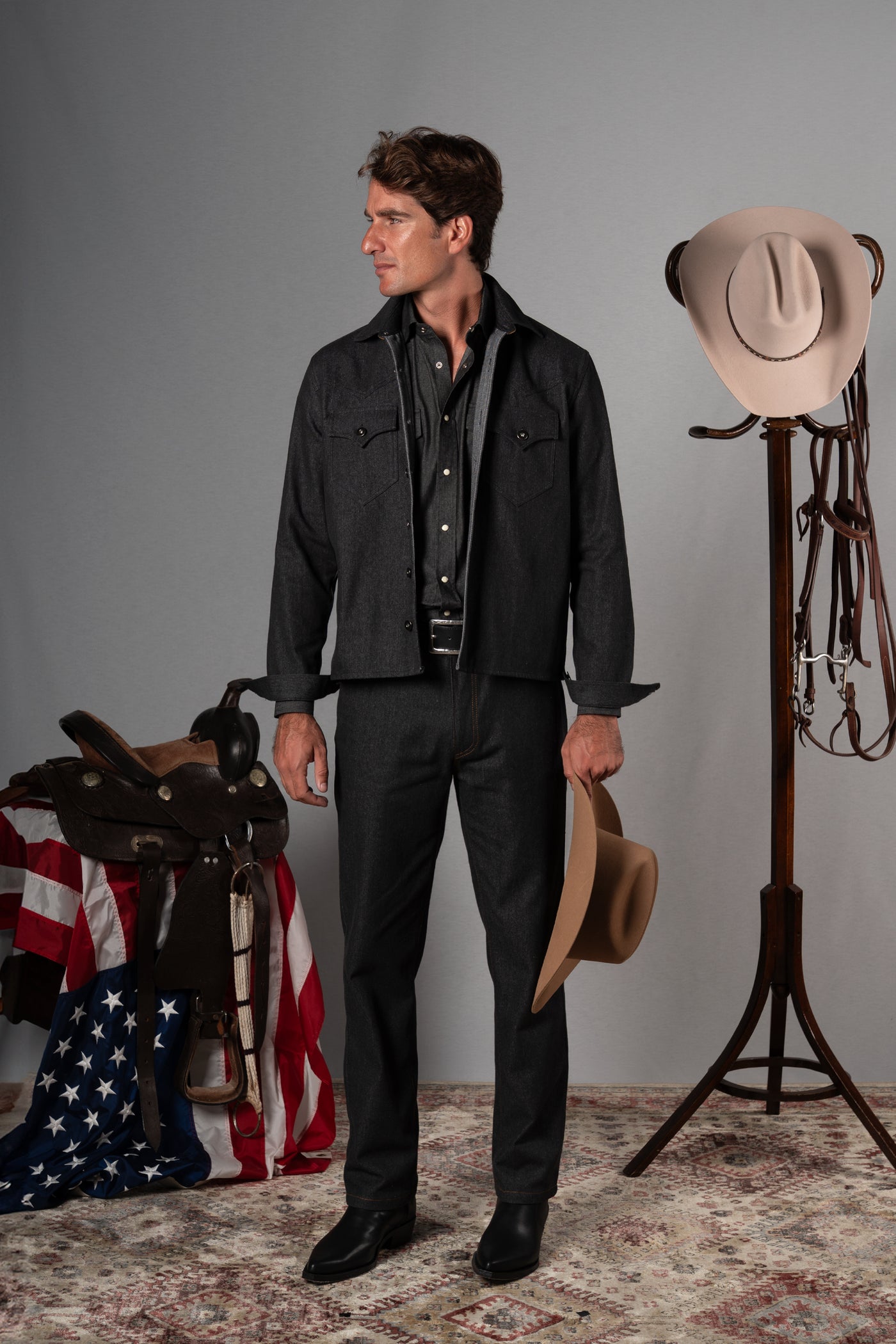 Black Western Overshirt - Camisa BUND