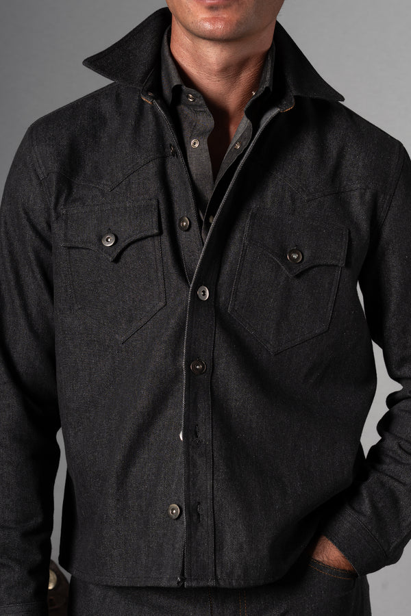 Black Western Overshirt