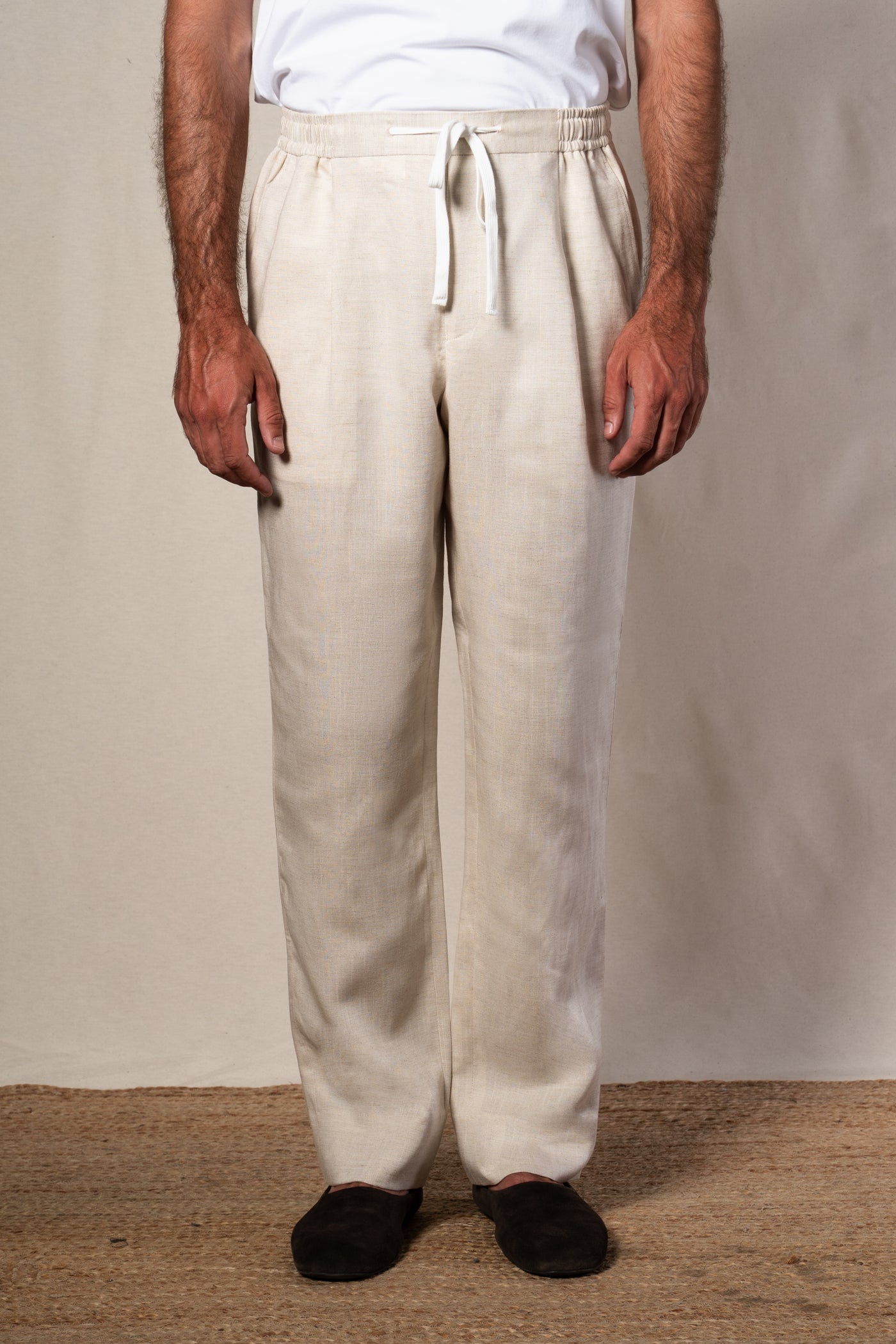 Beige Jogger Casual Pants