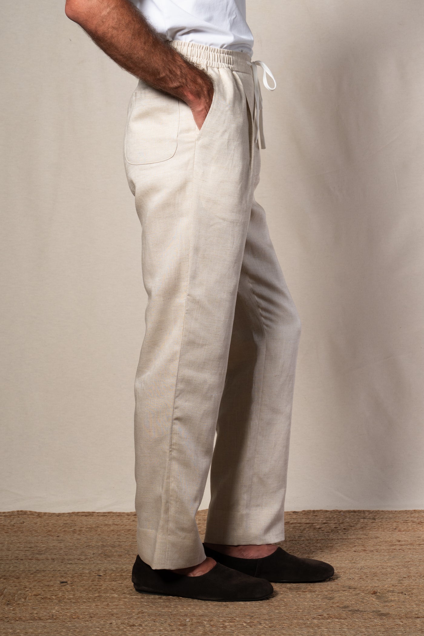 Beige Jogger Casual Pants
