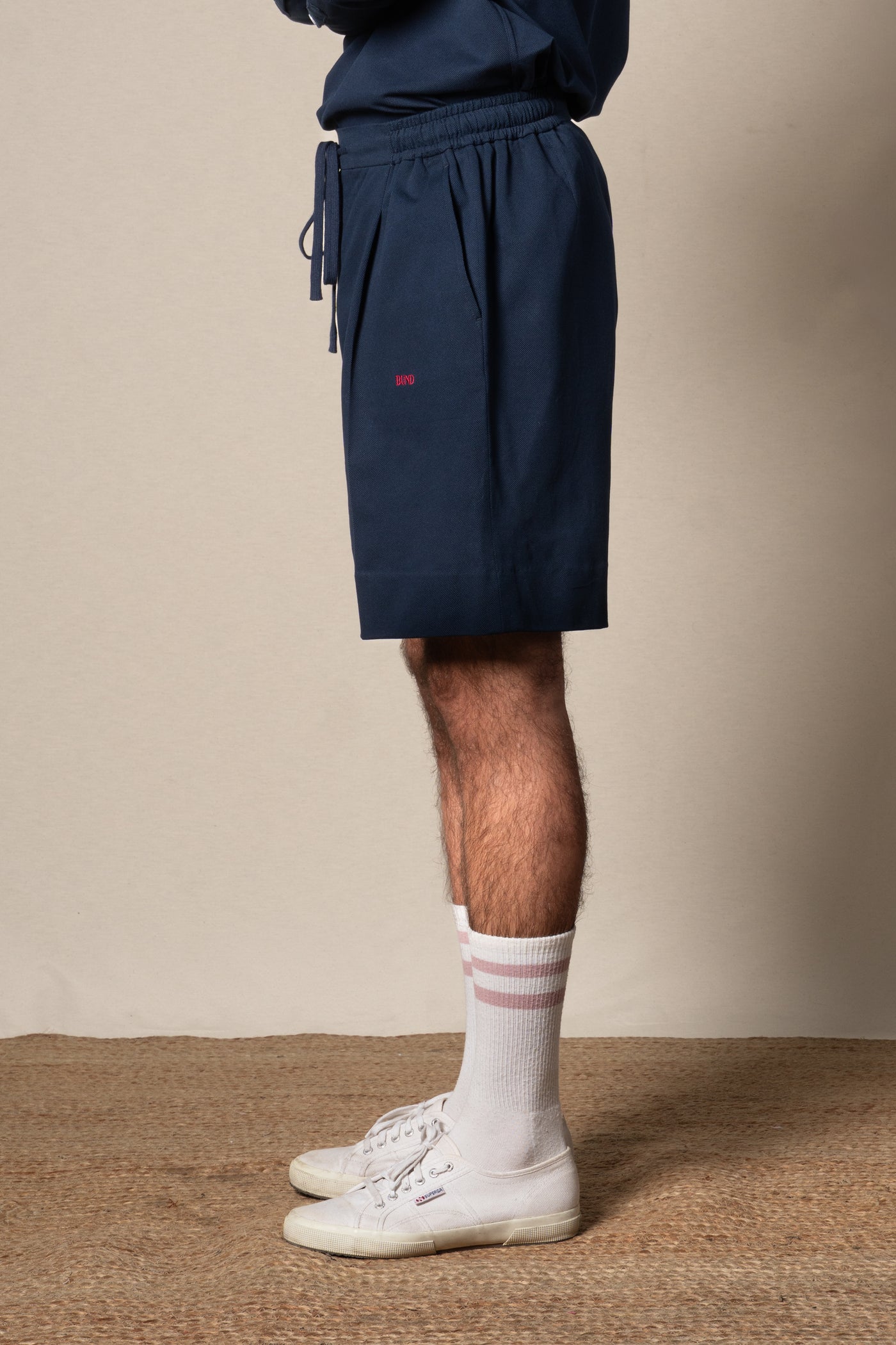 Dark Navy Plain Cotton Shorts — look completo BUND, Costa Vice Spring Summer 26