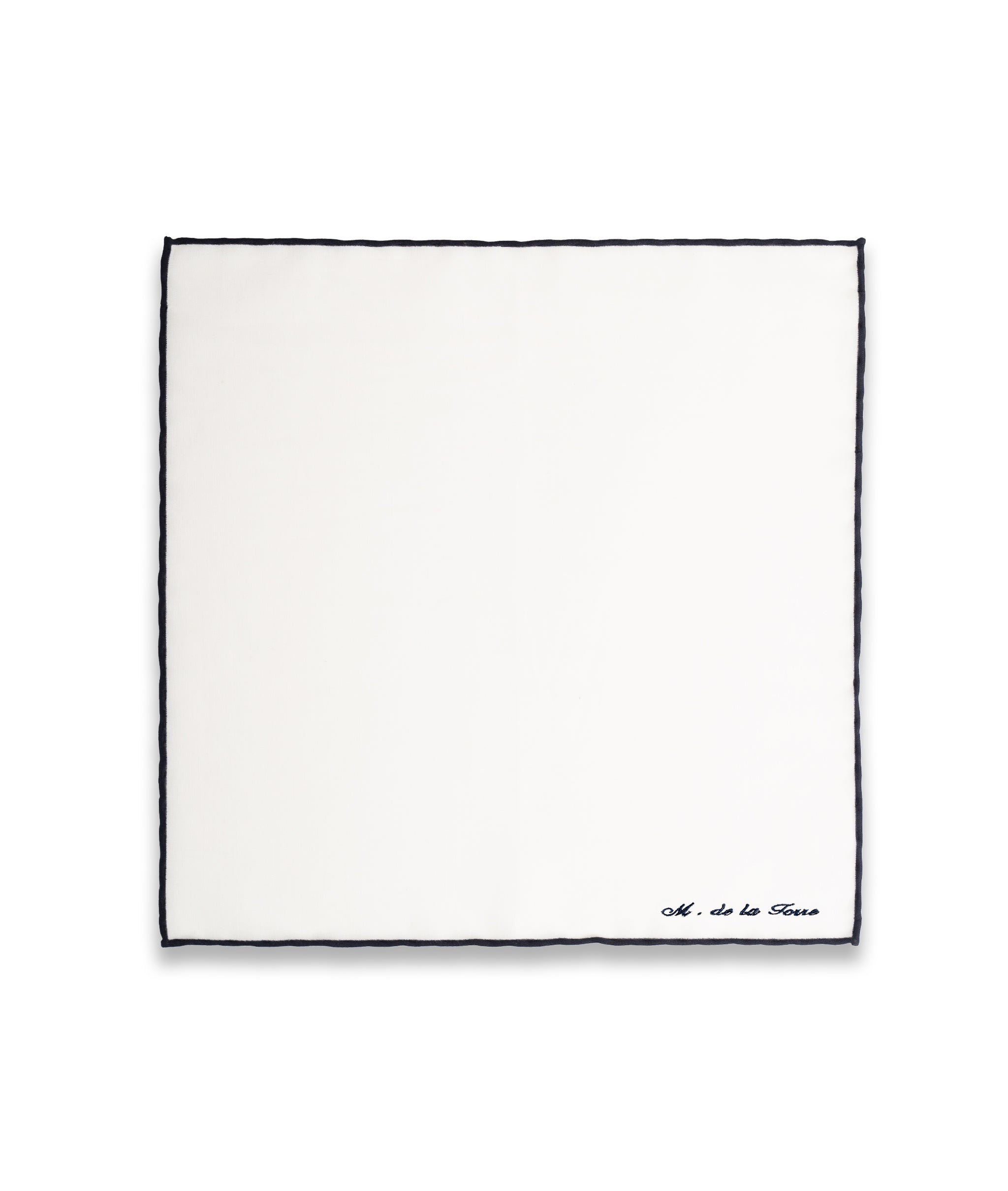 Pañuelo Personalizado Ribete Navy Lino