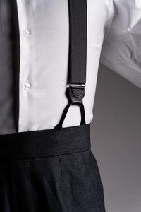 Tirantes Lisos Gris con cuero - BUND