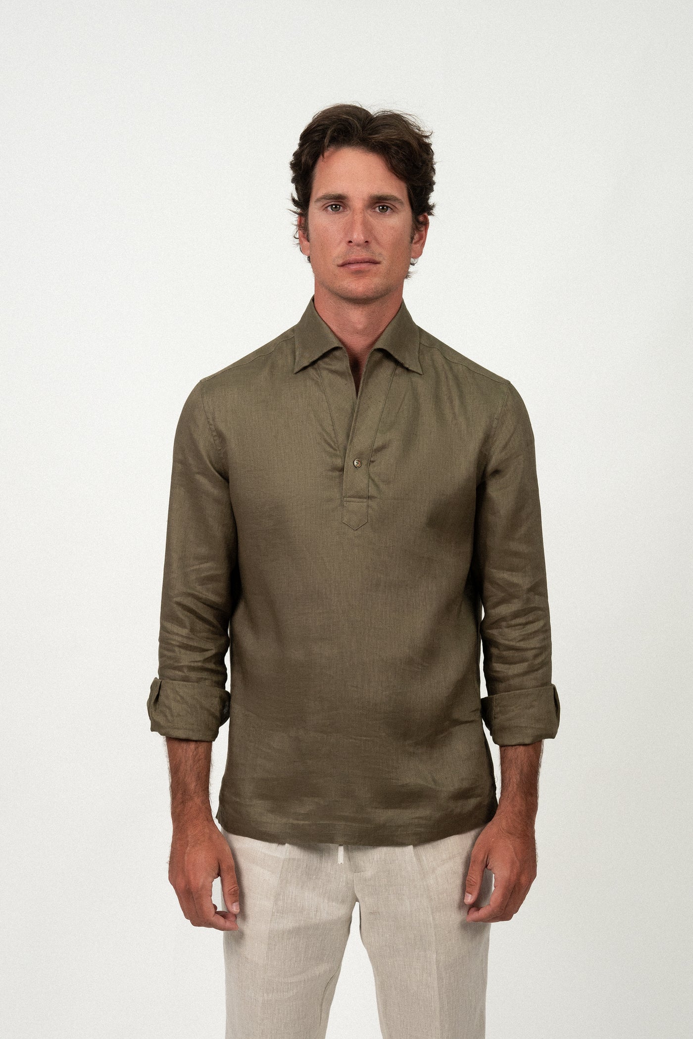 Linen Shirt Olive T-shirt
