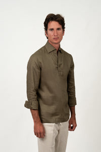 Linen Shirt Olive T-shirt