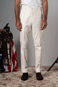 Image for White Cotton Cargo Pants