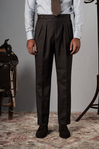 Wales Chocolate Brown Wool 3 Pieces Suit - Traje a medida BUND