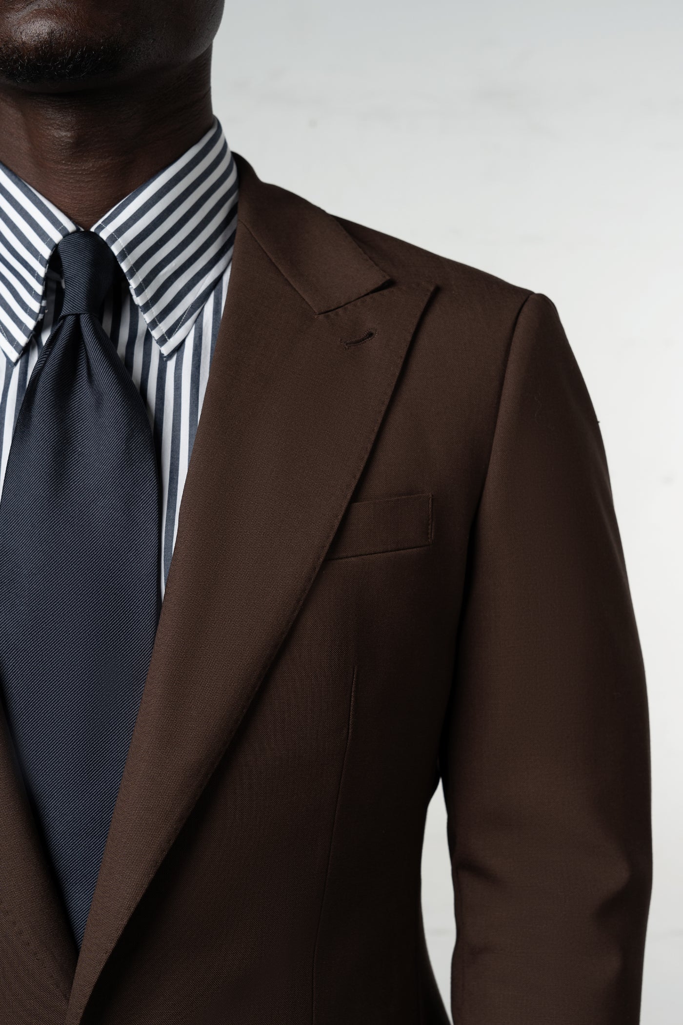 Plain Brown Chocolate Basket Suit - Traje a medida BUND