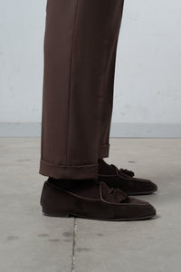 Plain Brown Chocolate Basket Suit - Traje a medida BUND