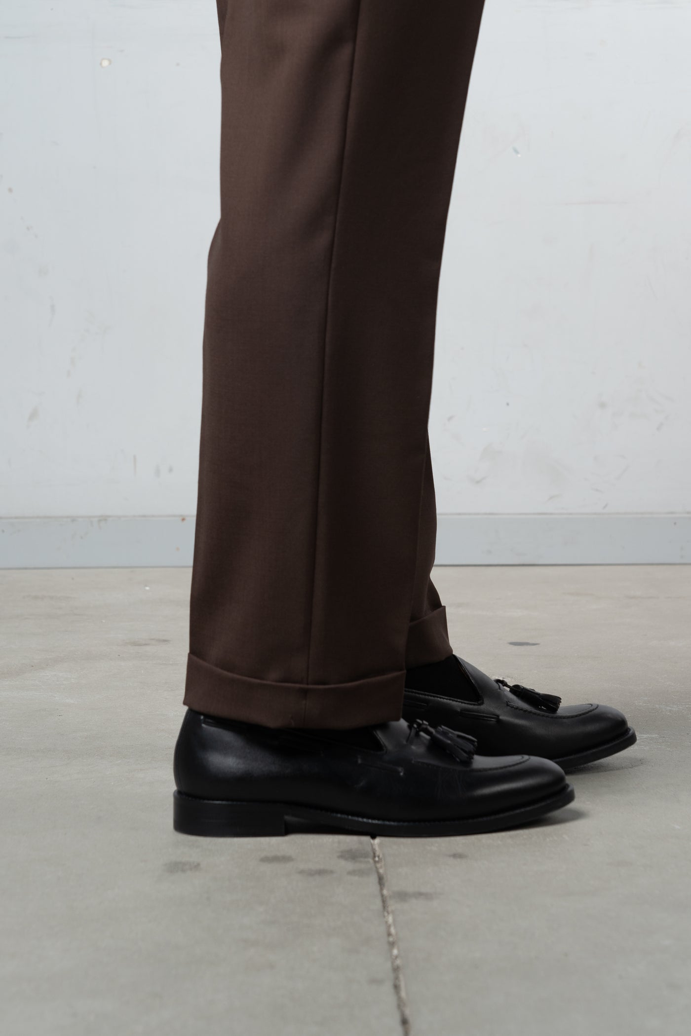 Plain Brown Chocolate Tailoring Pants