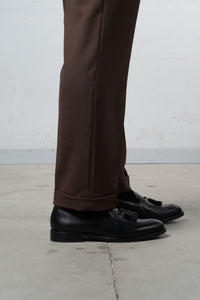 Plain Brown Chocolate Tailoring Pants