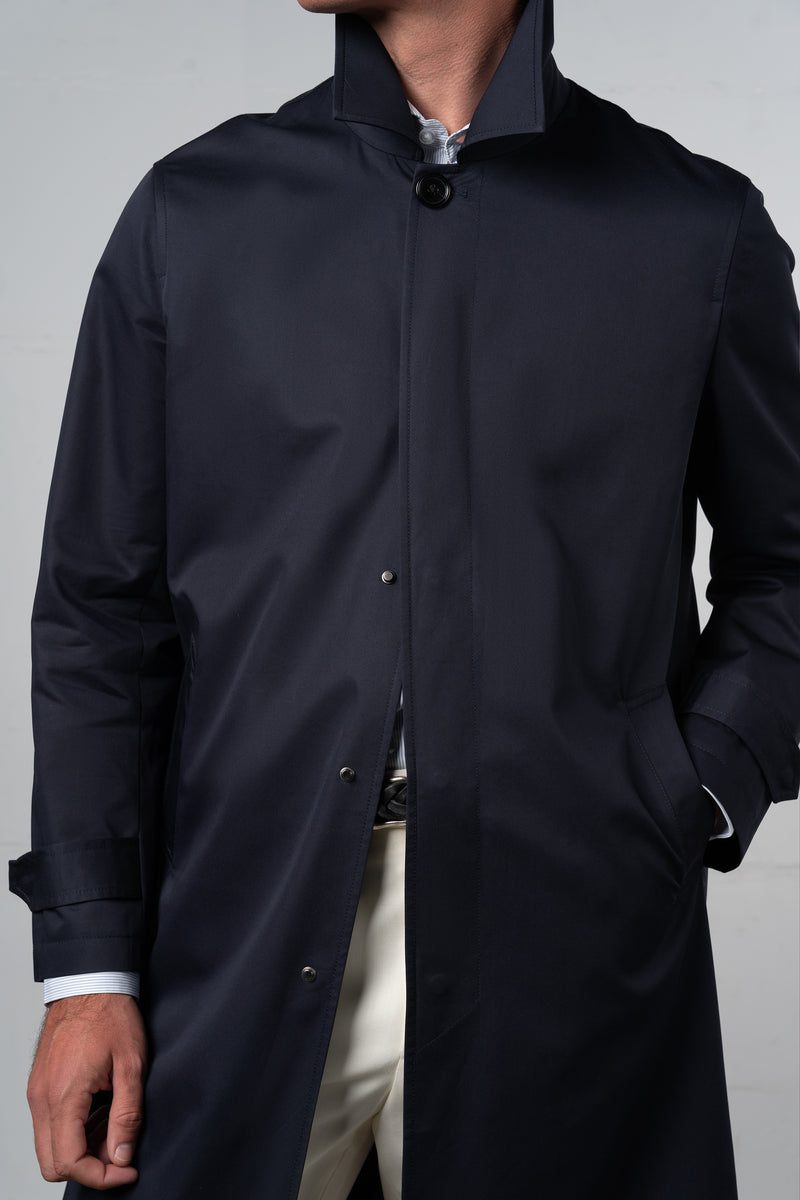 Plain Navy Rain Coat - Abrigo a medida BUND