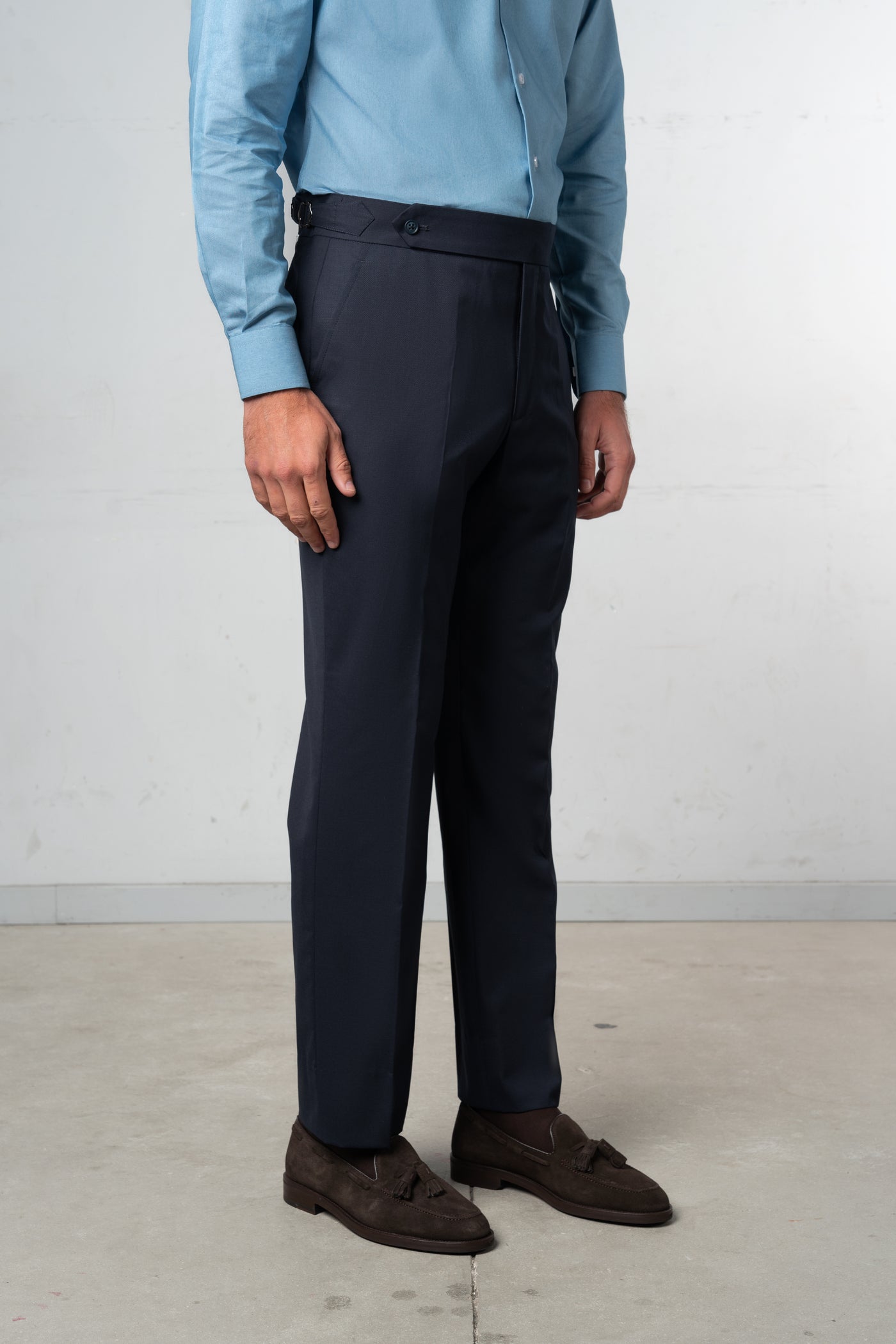 Plain Dark Navy Tailoring Pants