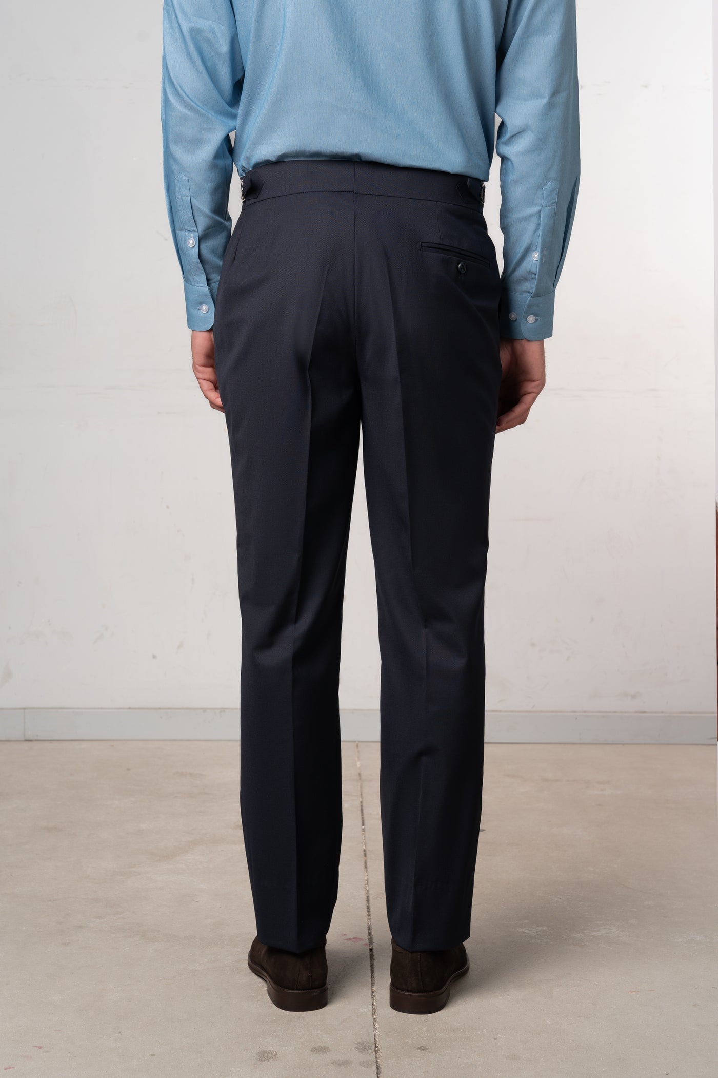 Plain Dark Navy Tailoring Pants