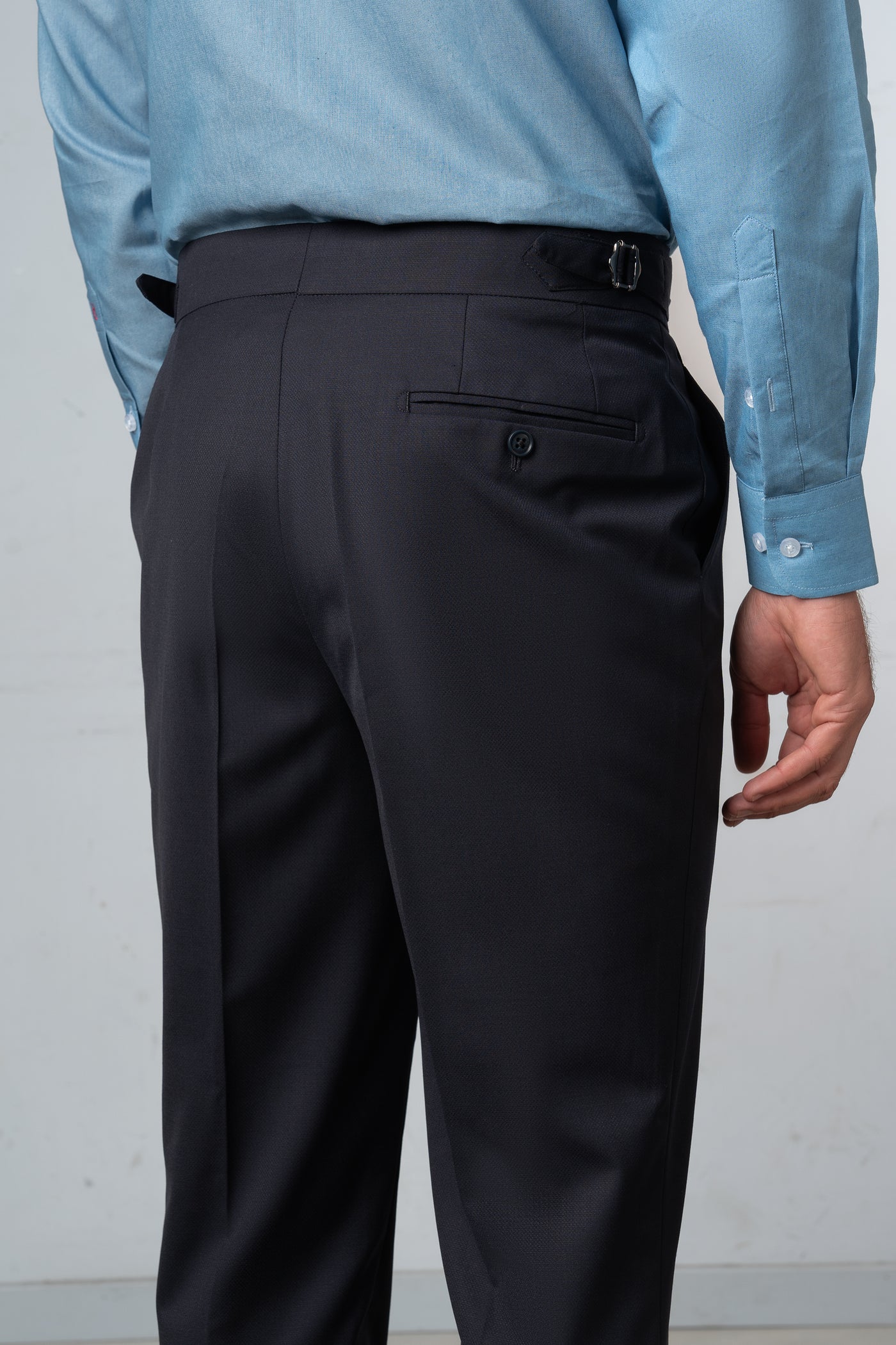 Plain Dark Navy Tailoring Pants