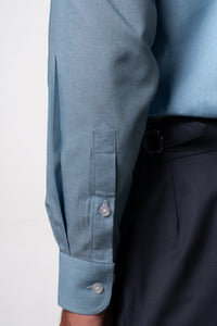 Plain Denim Casual Shirt - Camisa BUND