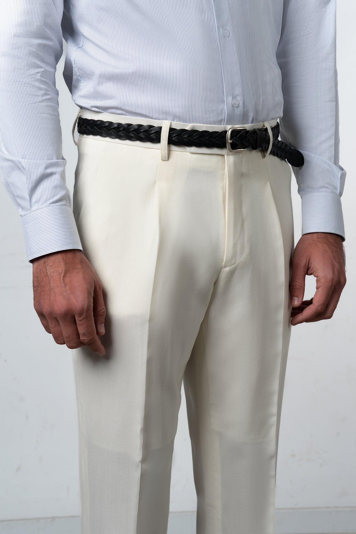 Plain Ivory Tailoring Pants