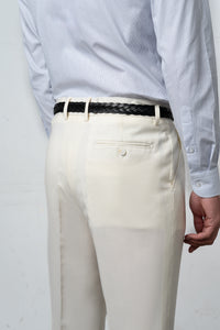 Plain Ivory Tailoring Pants