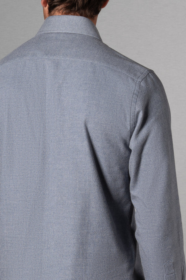 Cotton Flannel Light Blue Polera Shirt