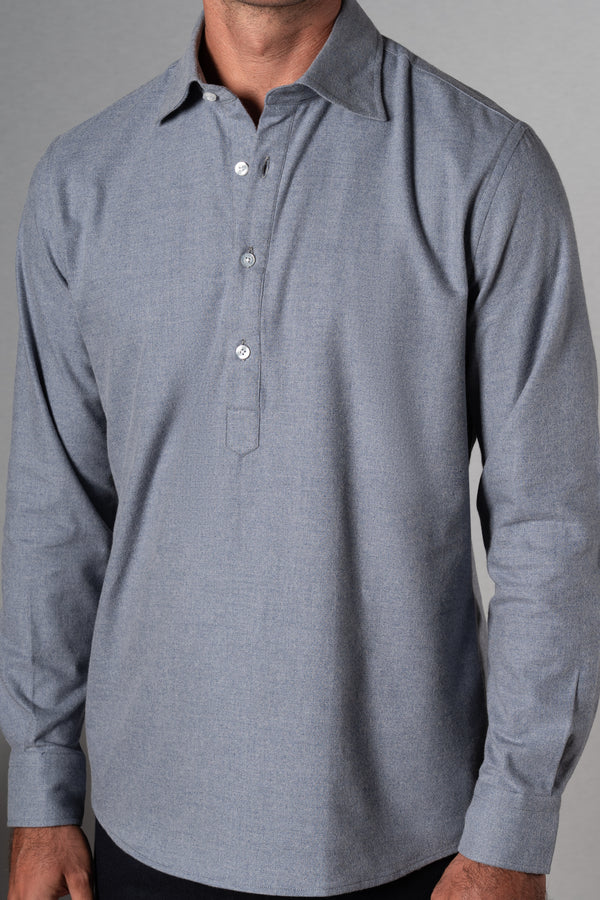 Cotton Flannel Light Blue Polera Shirt